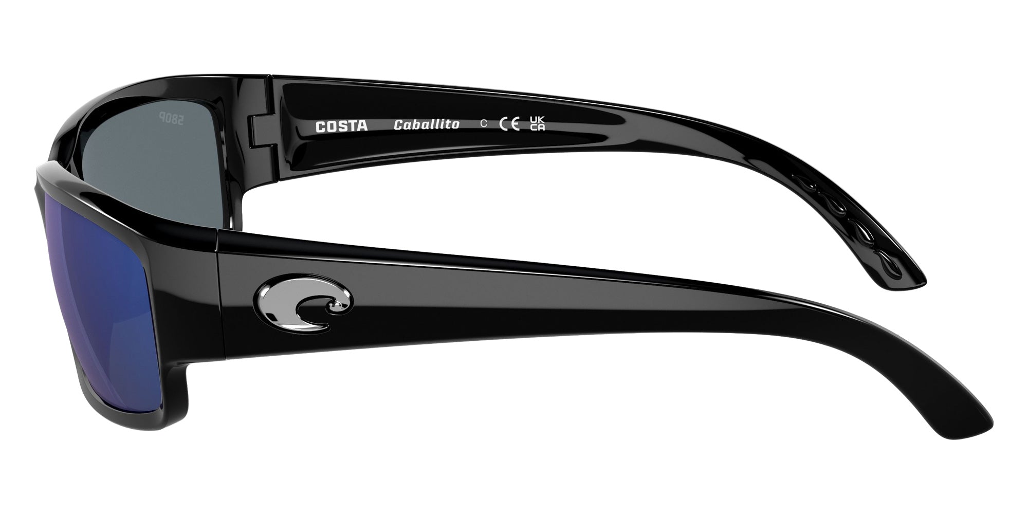 COSTA 6S9025 Caballito 902506 59 - Shiny Black / Blue Mirrored Polarized #id:6s9025902506_s:102110