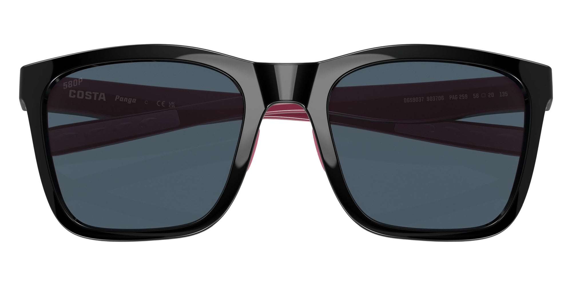 COSTA 6S9037 Panga 903706 56 - Shiny Black/Crystal/Fuchsia / Gray Polarized #id:6s9037903706_s:102130