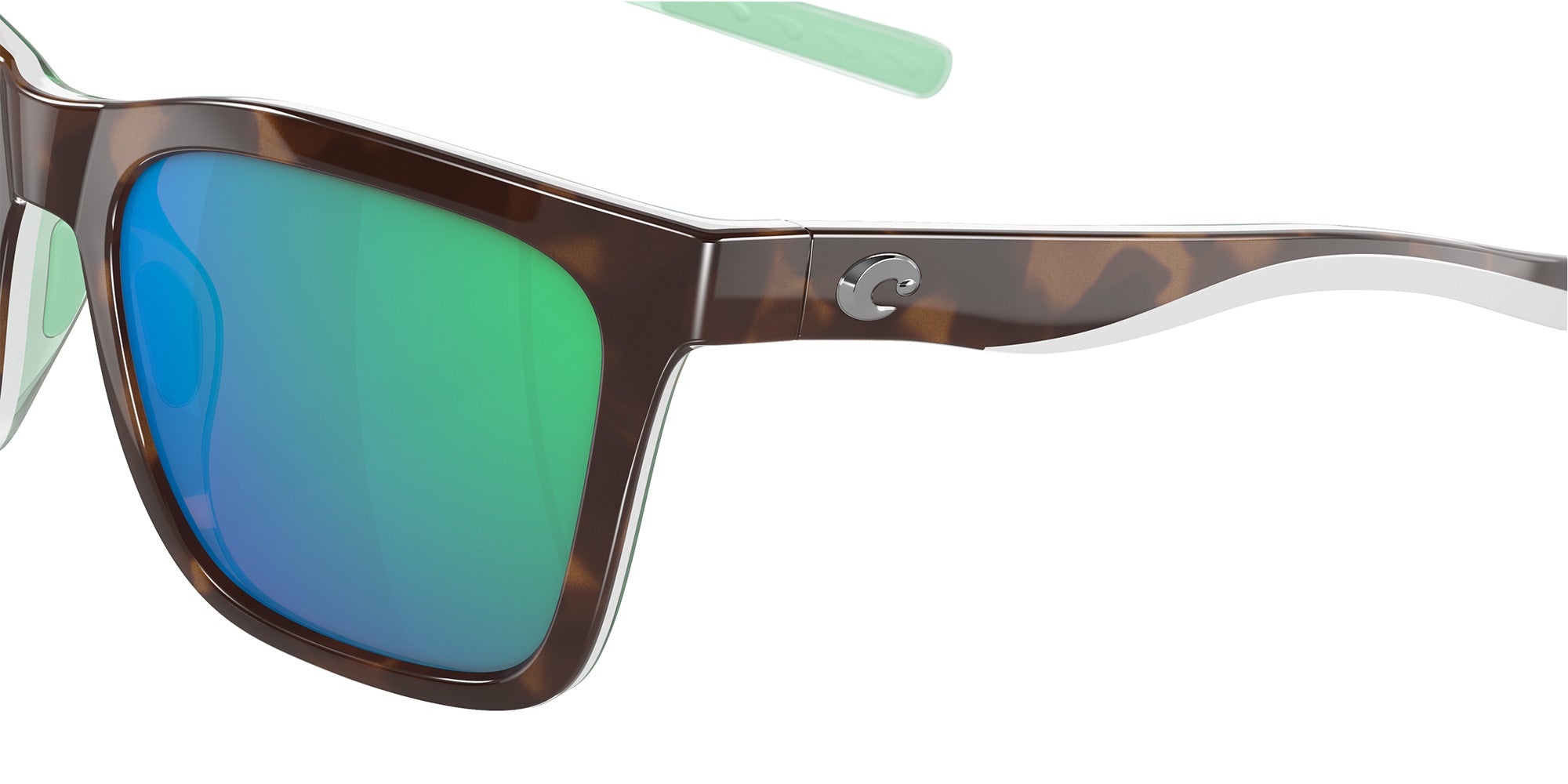 COSTA 6S9037 Panga 903709 56 - Shiny Tortoise/White/Seafoam Crystal / Green Mirrored Polarized #id:6s9037903709_s:104120