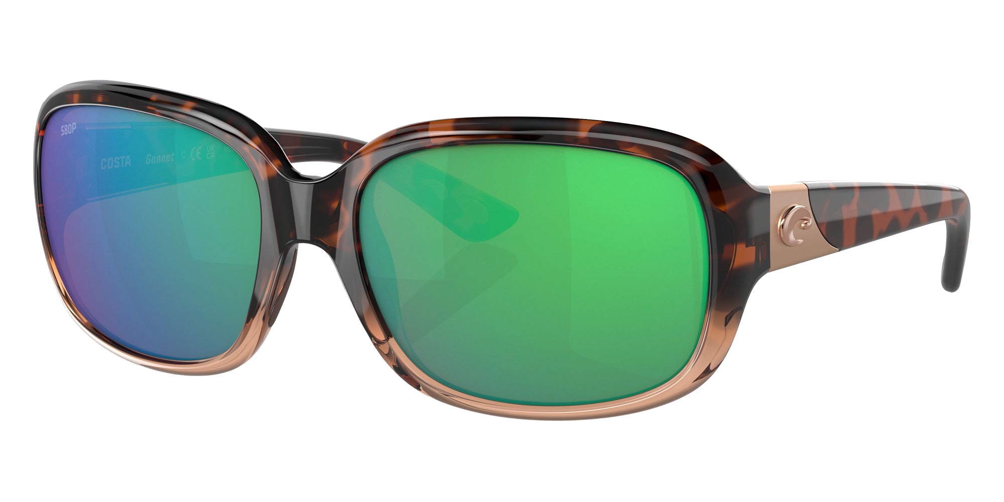 COSTA 6S9041 Gannet 904110 58 - Shiny Tortoise Fade / Green Mirrored Polarized #id:6s9041904110_s:104105