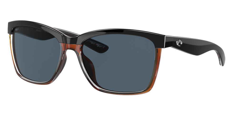 COSTA 6S9053 Anaa 905303 55 - Shiny Black on Brown / Gray Polarized #id:6s9053905303_s:102105