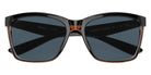 COSTA 6S9053 Anaa 905303 55 - Shiny Black on Brown / Gray Polarized #id:6s9053905303_s:102120