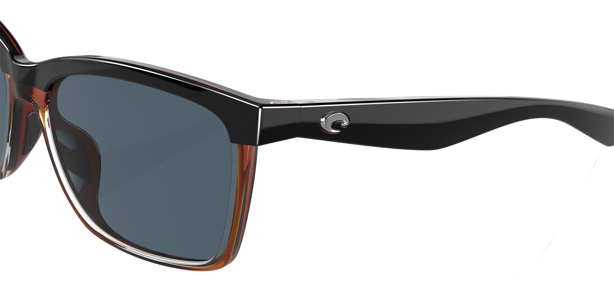 COSTA 6S9053 Anaa 905303 55 - Shiny Black on Brown / Gray Polarized #id:6s9053905303_s:102125