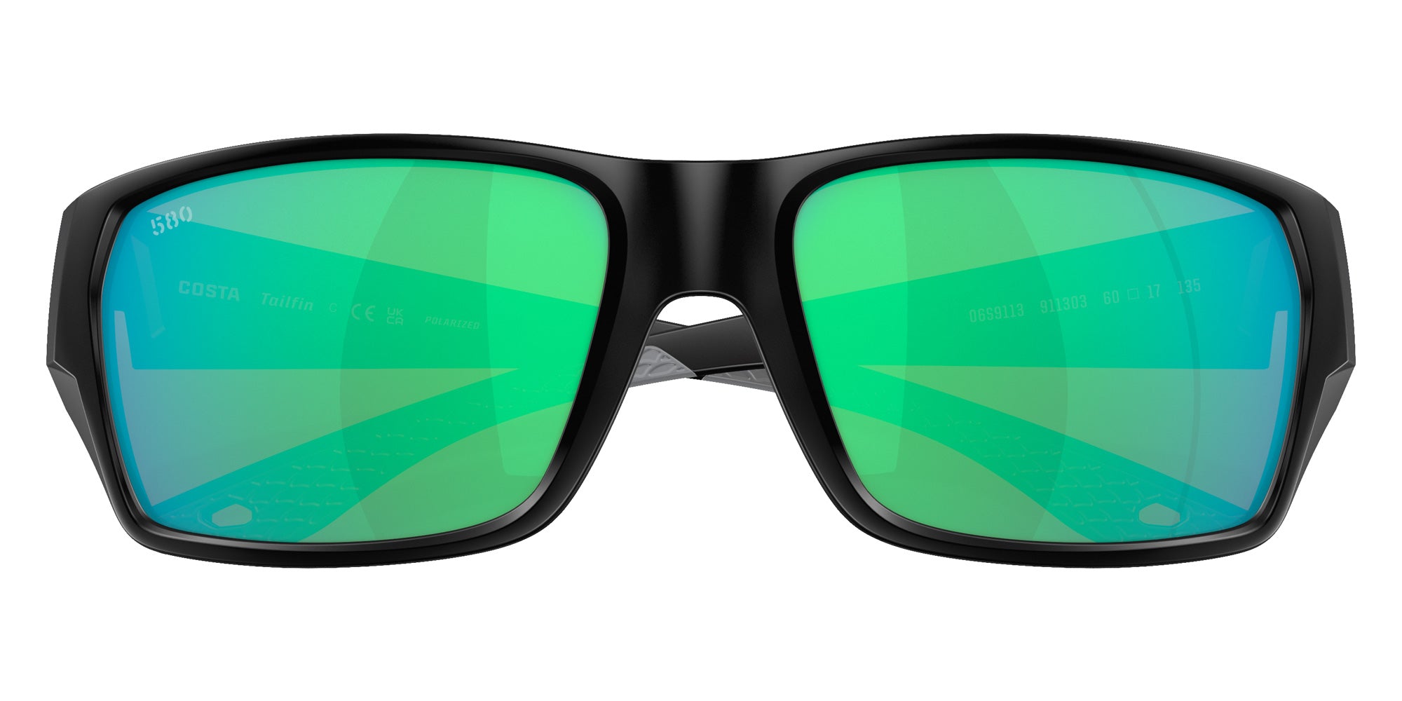 COSTA 6S9113 Tailfin 911303 60 - Matte Black / Green Mirrored Polarized #id:6s9113911303_s:102120