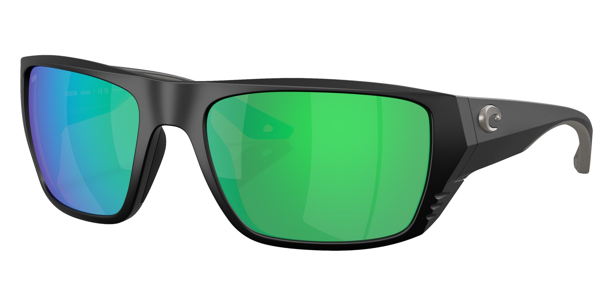COSTA 6S9118 Finlet 911808 59 - Matte Black / Green Mirrored Polarized #id:6s9118911808_s:104105