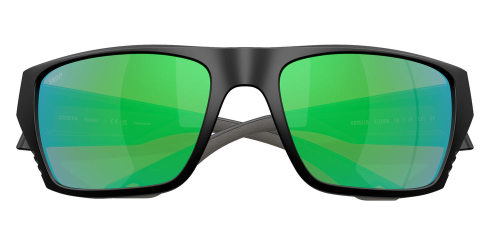 COSTA 6S9118 Finlet 911808 59 - Matte Black / Green Mirrored Polarized #id:6s9118911808_s:104120