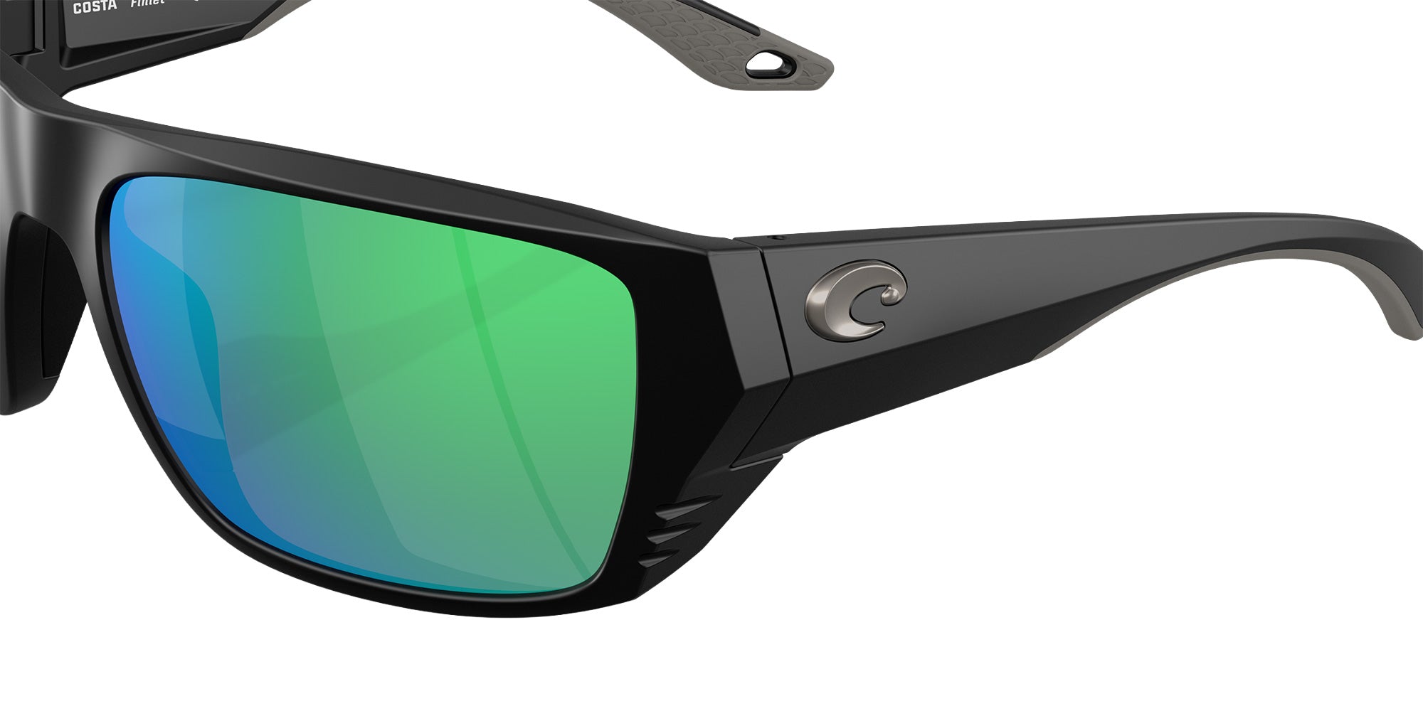 COSTA 6S9118 Finlet 911808 59 - Matte Black / Green Mirrored Polarized #id:6s9118911808_s:104125