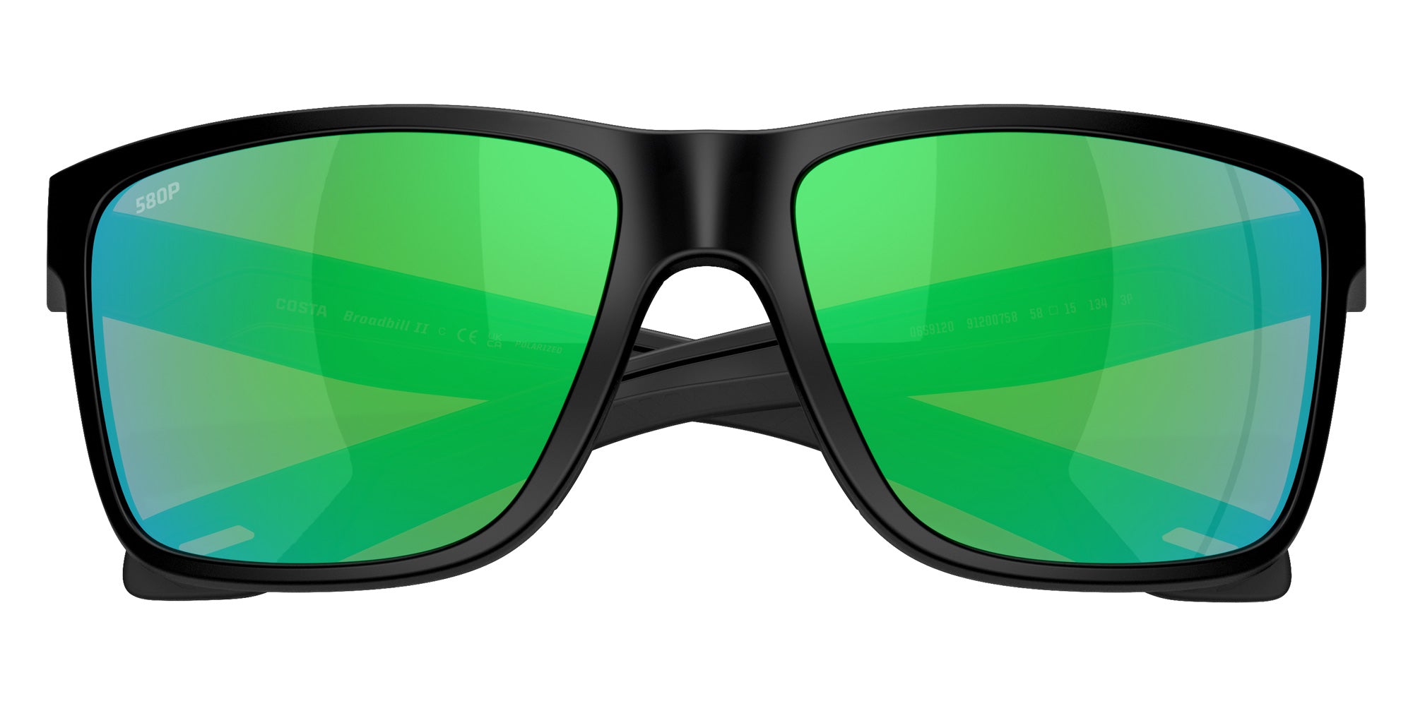 COSTA 6S9120 Broadbill II 912007 58 - Matte Black / Green Mirrored Polarized #id:6s9120912007_s:104120
