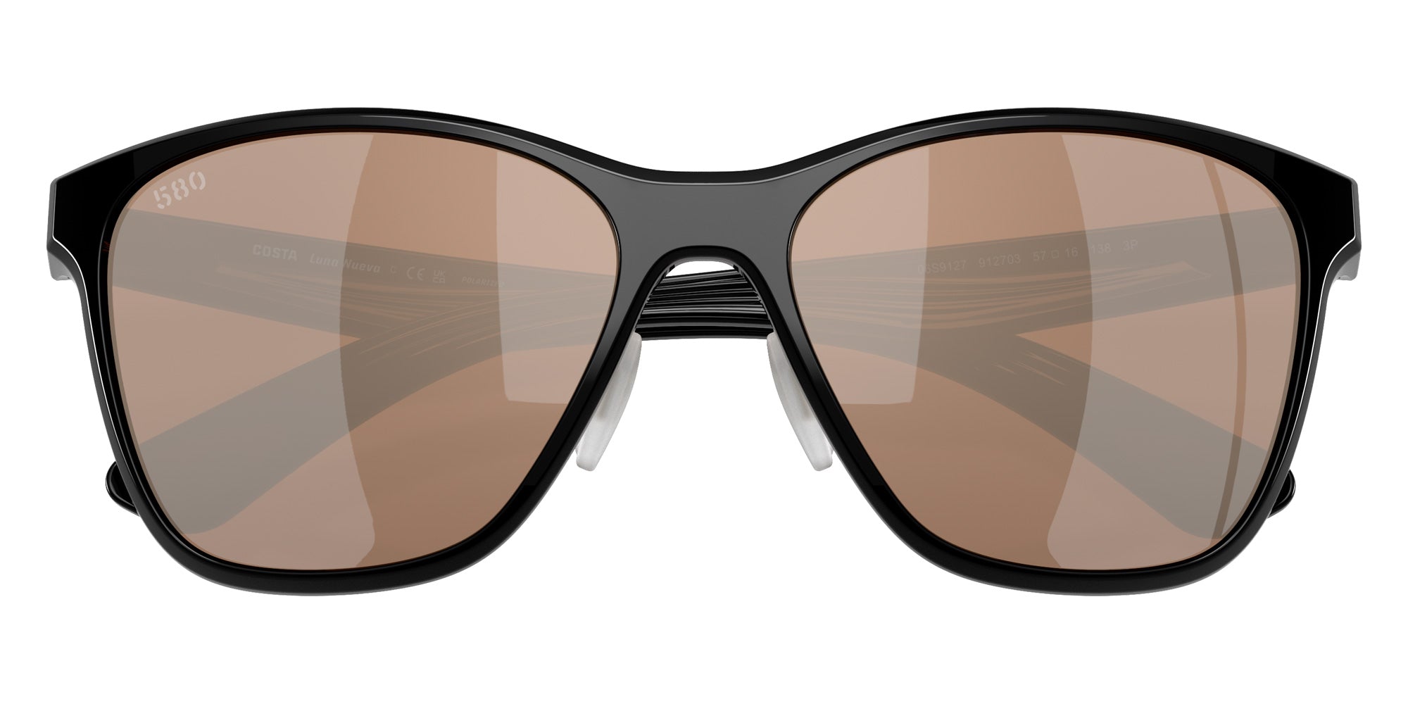 COSTA 6S9127 Luna Nueva 912703 57 - Black / Copper Silver Mirrored Polarized #id:6s9127912703_s:104120
