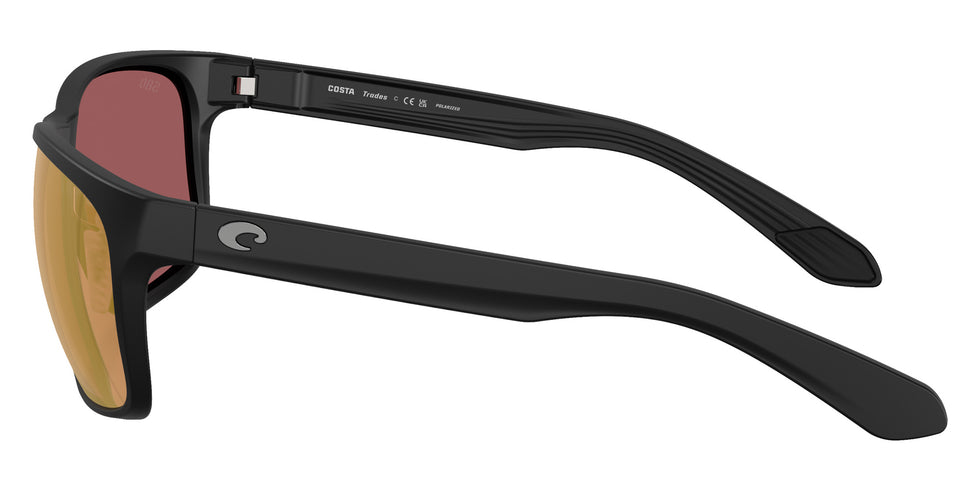 COSTA 6S9128 Trades 912804 60 - Matte Black / Gold Mirrored Polarized #id:6s9128912804_s:106110