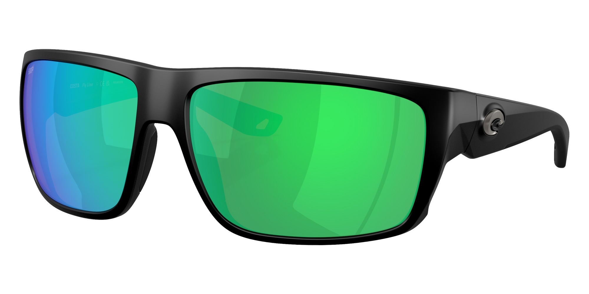 COSTA 6S9129 Fly Line 912910 64 - Matte Black / Green Mirrored Polarized #id:6s9129912910_s:106105