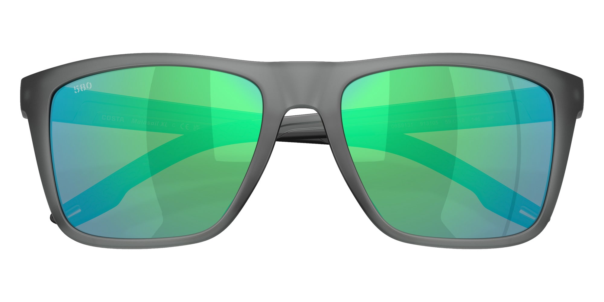 COSTA 6S9131 Mainsail XL 913105 59 - Matte Gray Smoke / Green Mirrored Polarized #id:6s9131913105_s:108120
