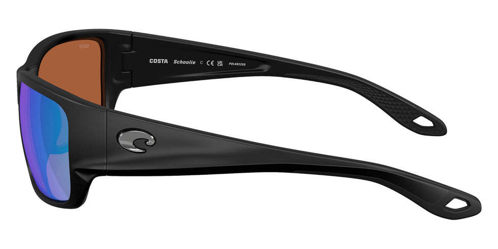 COSTA 6S9132 Schoolie 913203 56 - Matte Black / Green Mirrored Polarized #id:6s9132913203_s:104110