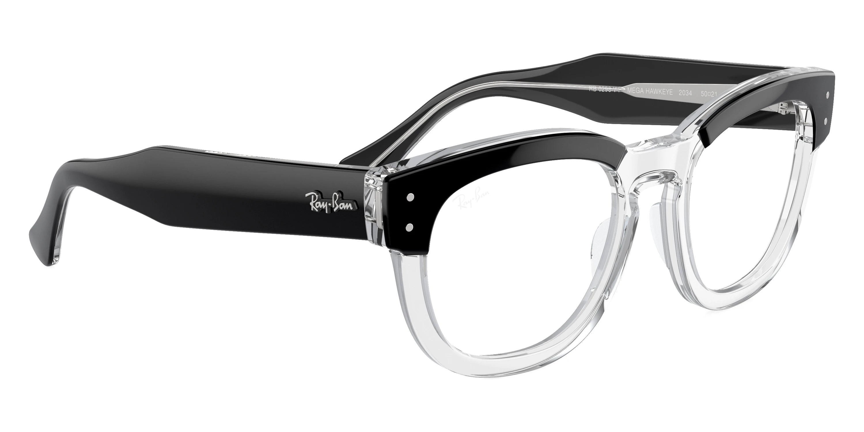 Ray-Ban RX0298VF 2034 50 - Black on Transparent