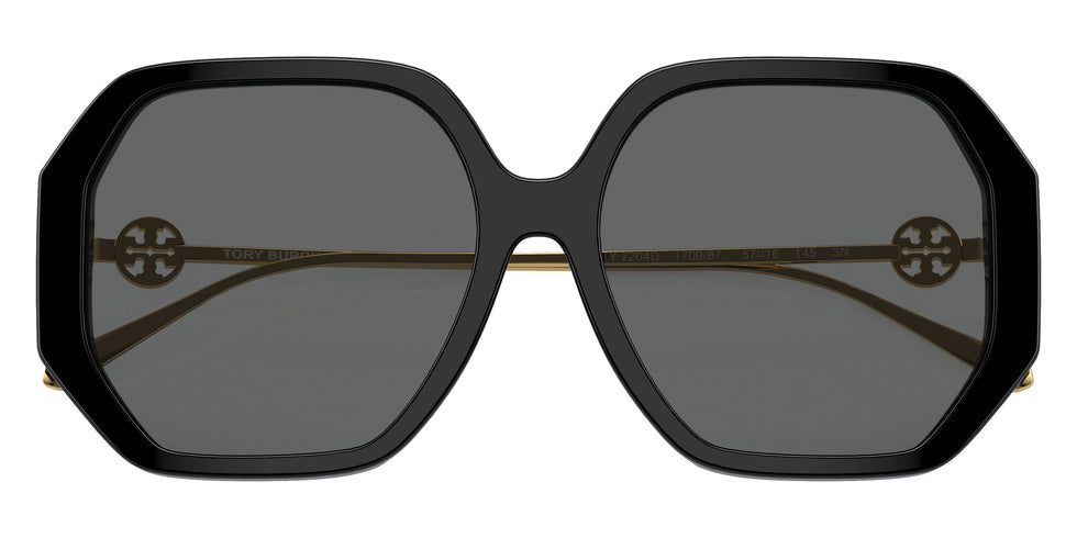 Tory Burch TY7204D 170987 57 - Black/Shiny Gold / Dark Gray