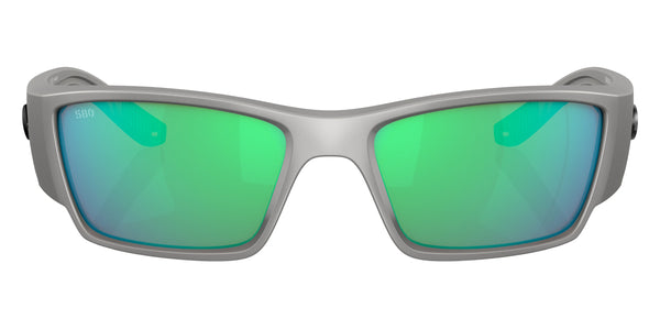 Metallic Silver / Green Mirrored Polarized / 61-18-125