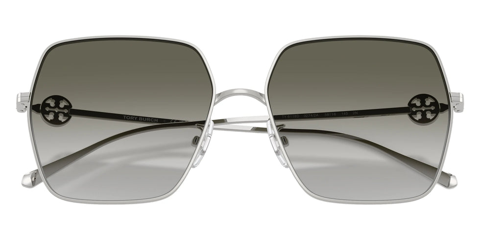 Tory Burch TY6118D 32742A 58 - Silver / Green Gray