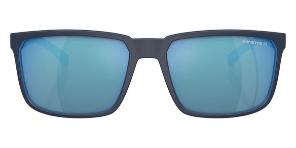 Matte Top Navy on Light Blue / Dark Gray Mirrored Water Polarized / 58-17-140