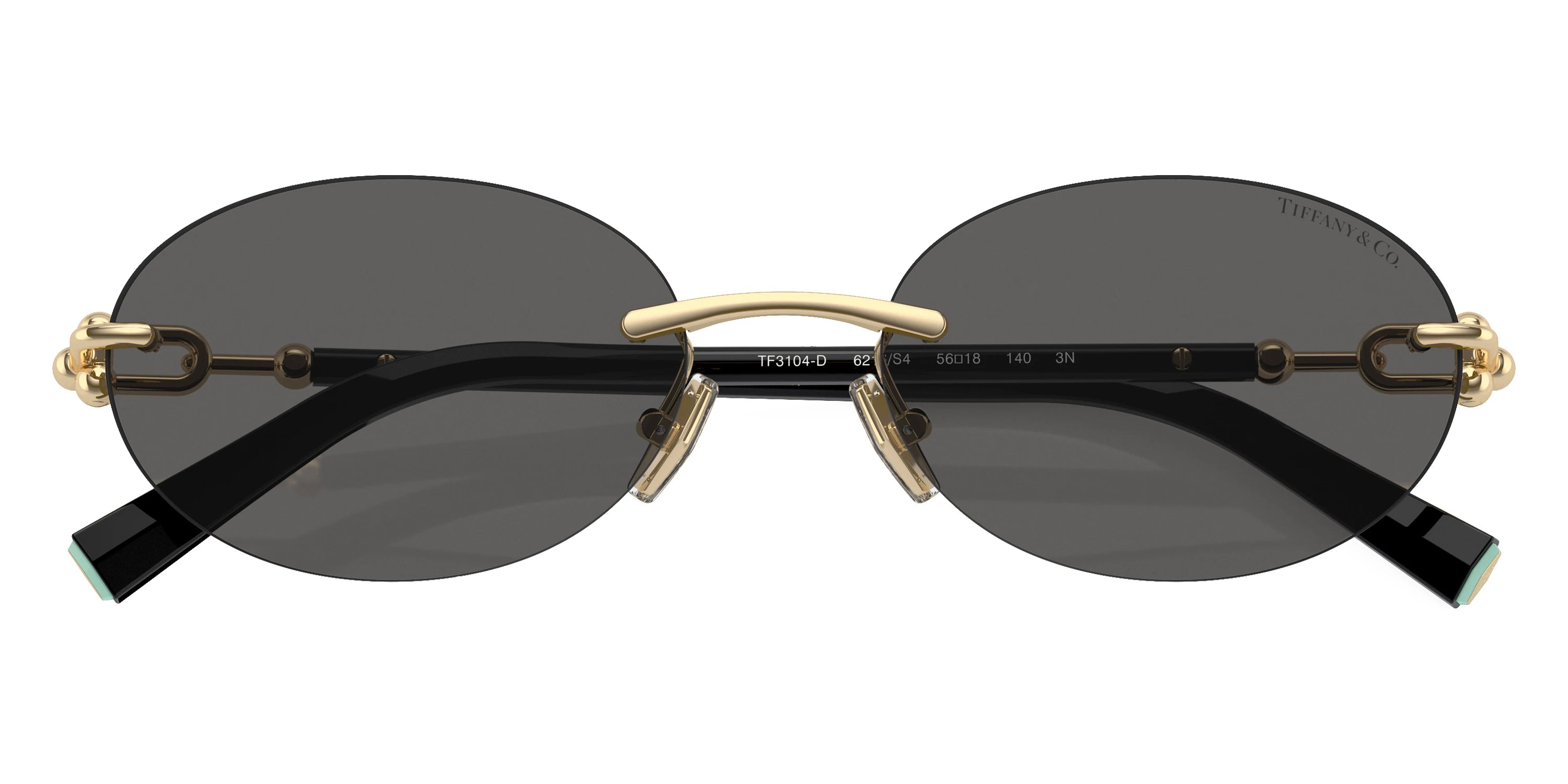 TIFFANY TF3104D 6216S4 56 - Pale Gold/Black / Dark Gray