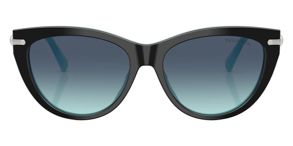 Black on Tiffany Blue / Azure Gradient Blue / 55-16-145