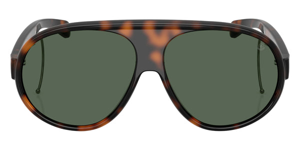 Shiny Havana / Dark Green Solid / 62-13-145