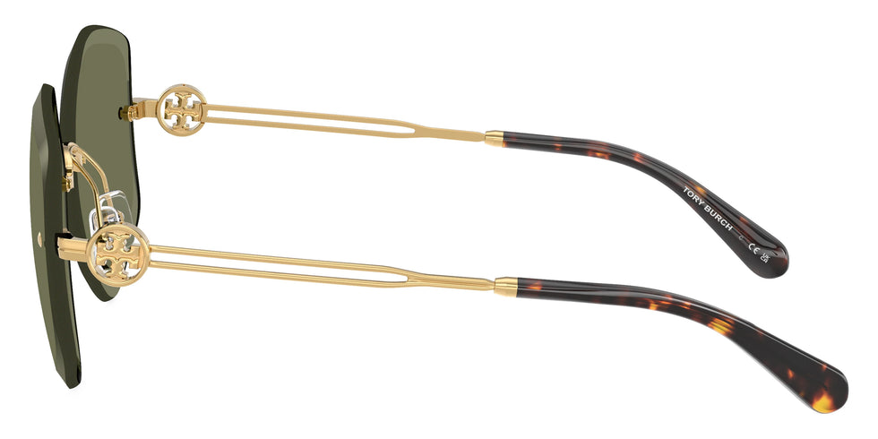 Tory Burch TY6111 334371 58 - Shiny Gold / Dark Green