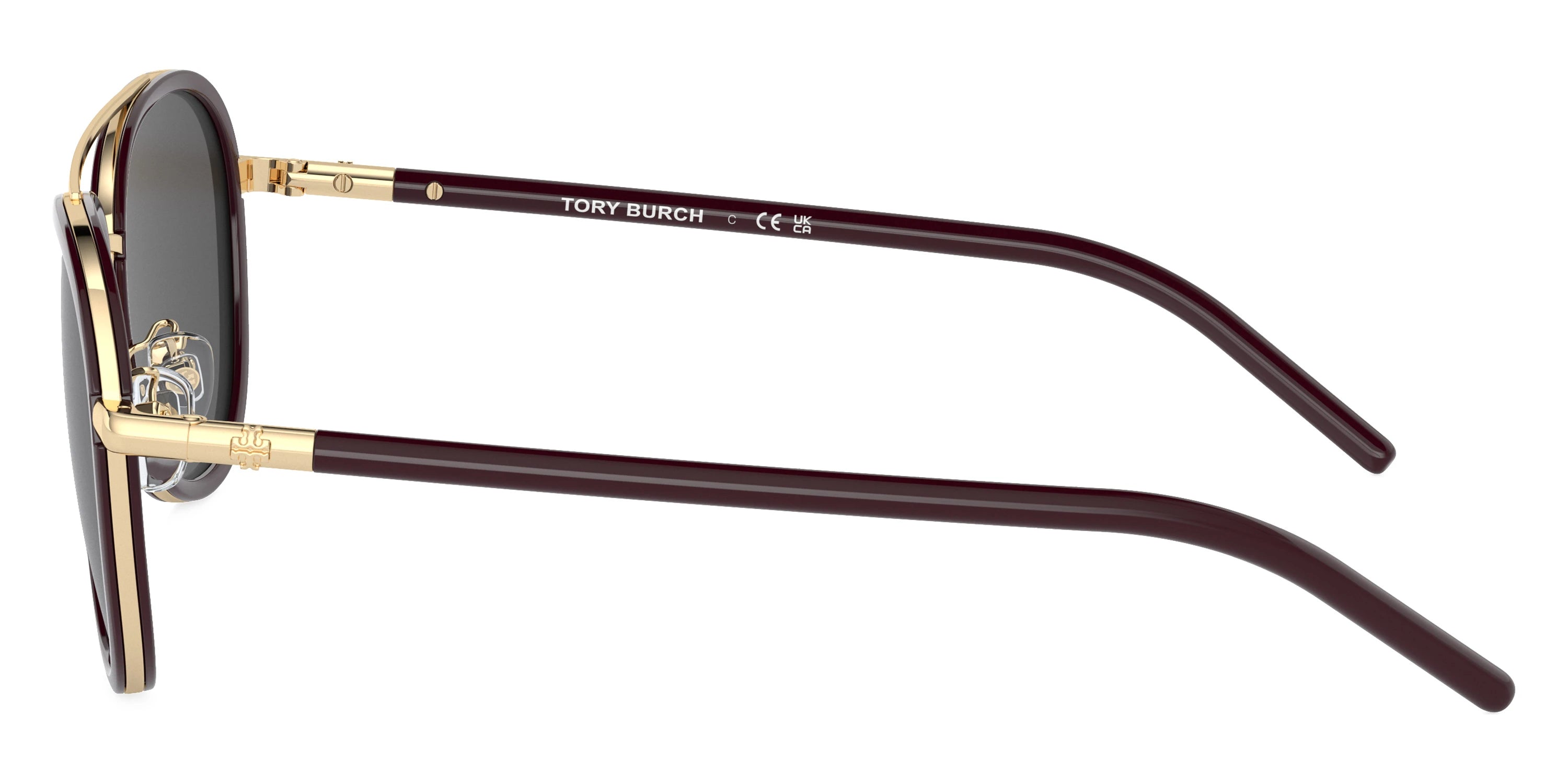 Tory Burch TY6089 194887 57 - Burgundy / Dark Gray