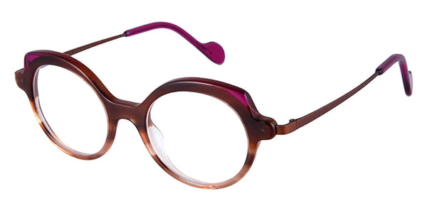 Gradient Chestnut and Orchid Tortoiseshell/Matte Chestnut Brown / 47-19