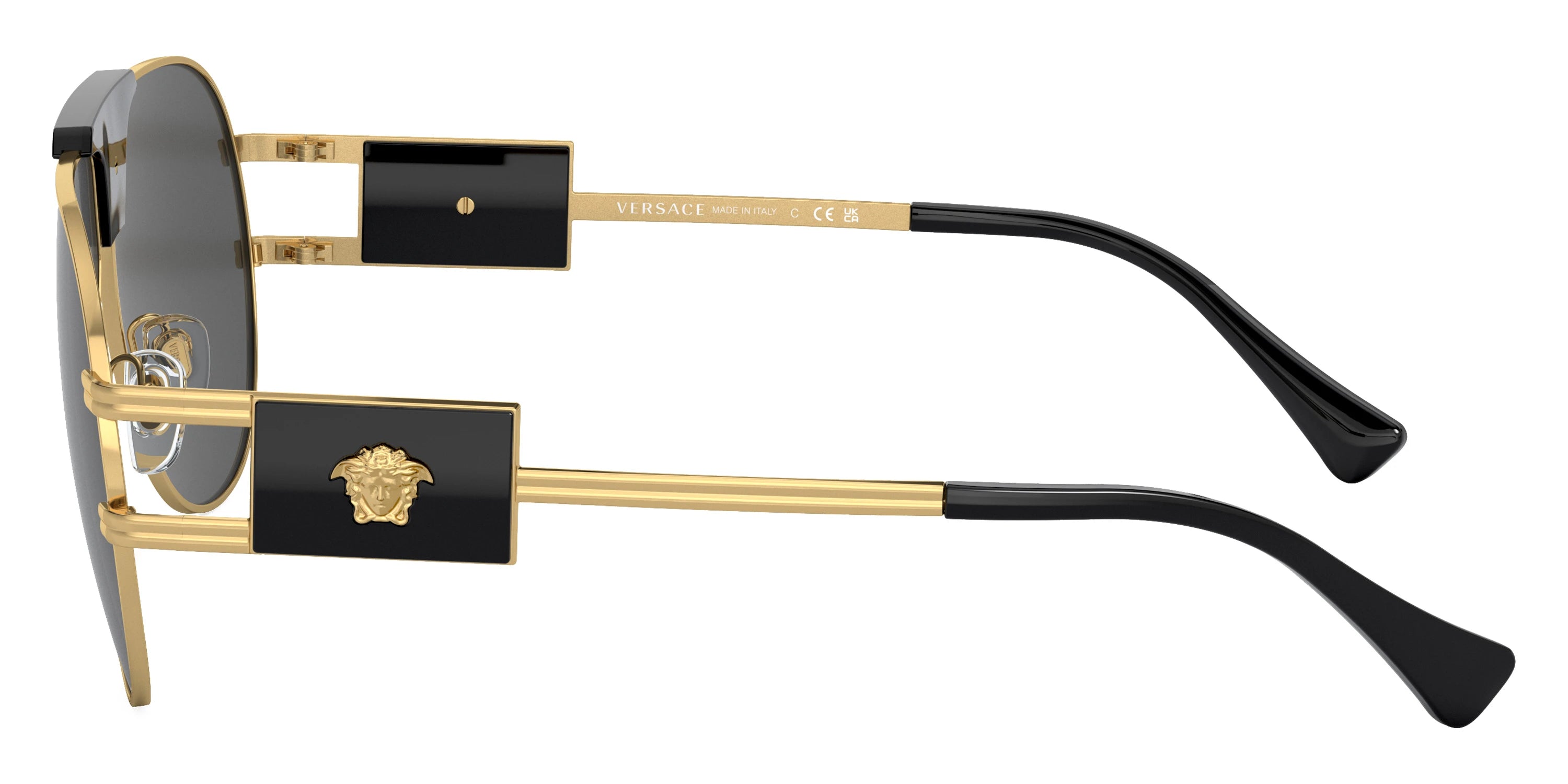 VERSACE VE2252 100287 63 - Gold / Dark Gray 100287