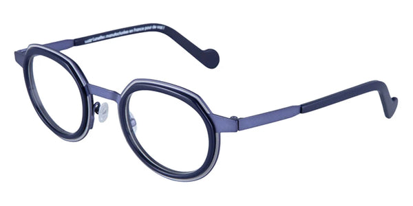 Matte Bright Gray Cercles Grooves and Solid Navyblue Inserts/Matte Blue / 46-24