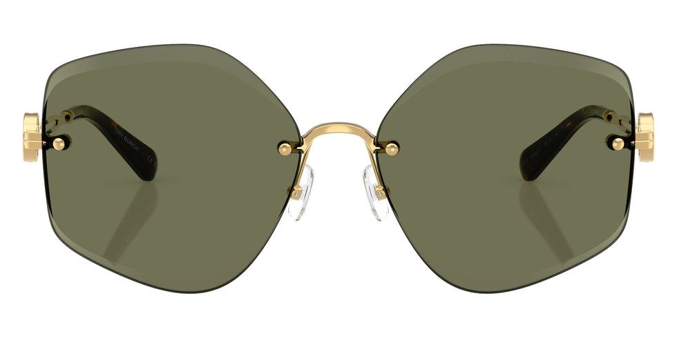 Tory Burch TY6111 334371 58 - Shiny Gold / Dark Green