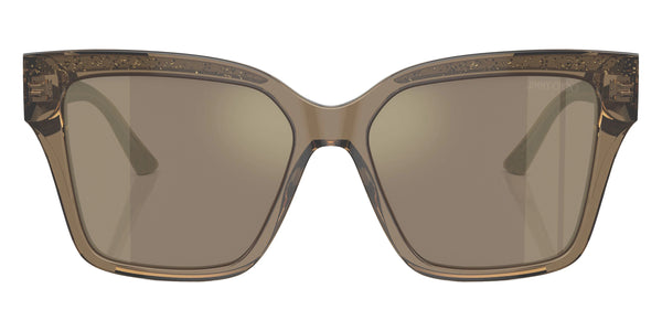 Transparent Brown Glitter / Light Brown Mirrored Gold / 55-16-140