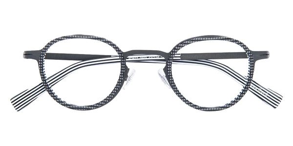 Black/Gunmetal/Black and White Stripes / 43-24-144