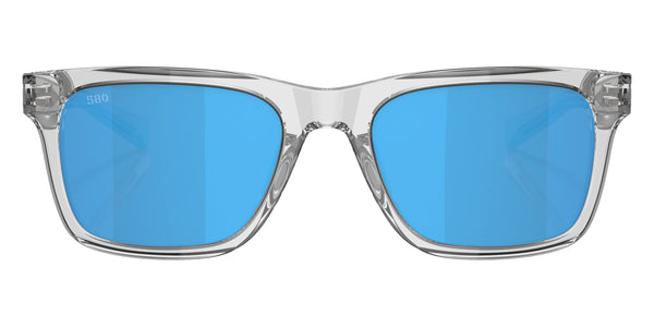 Shiny Light Gray Crystal / Blue Mirrored Polarized / 52-19-140