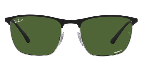 Black on Silver / Polarized Dark Green / 57-19-140