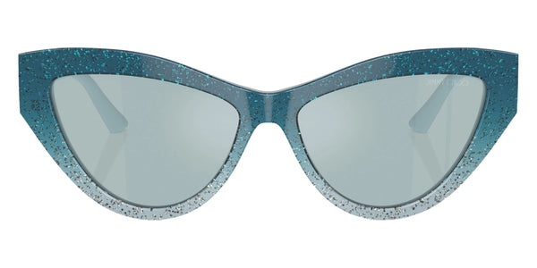 Azure Gradient Glitter / Light Azure Silver Mirrored / 55-15-140