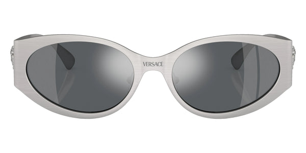 Matte Silver / Light Gray Mirrored Black / 56-18-140