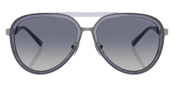 Shiny Transparent Dark Blue/Matte Gunmetal / Gradient Blue / 59-16-145