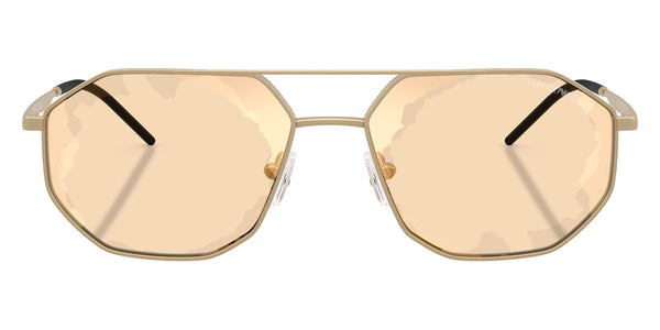 Matte Pale Gold / Brown Mirrored Gold / 58-16-145