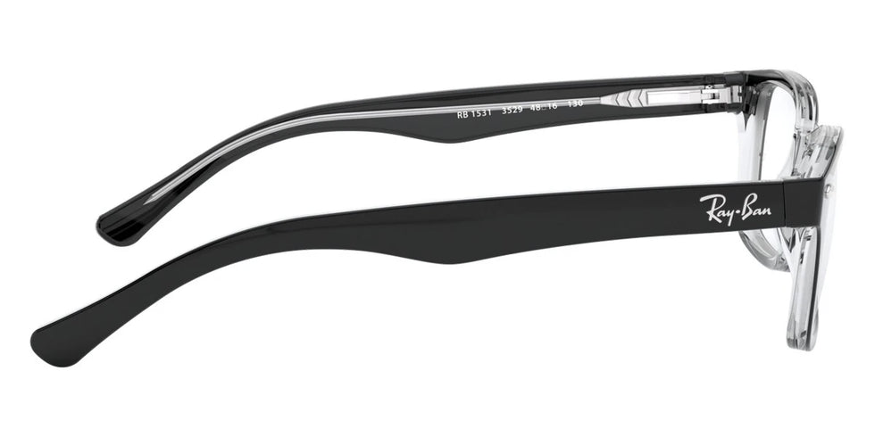 Ray-Ban RY1531 3529 48 - Black On Transparent