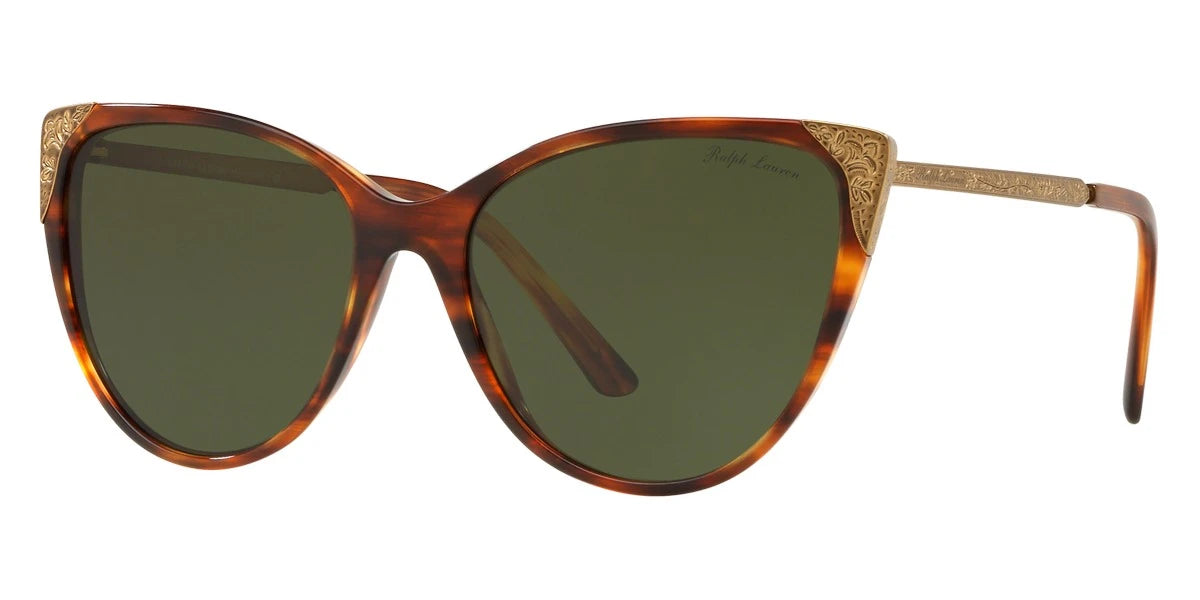 RALPH LAUREN RL8172 500771 57 - Shiny Striped Havana / Bottle Green