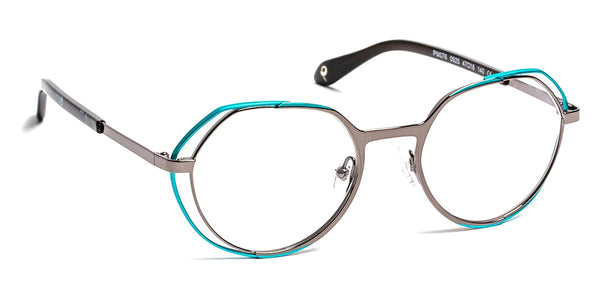 Shiny Gun/Satin Turquoise / 47-18-140