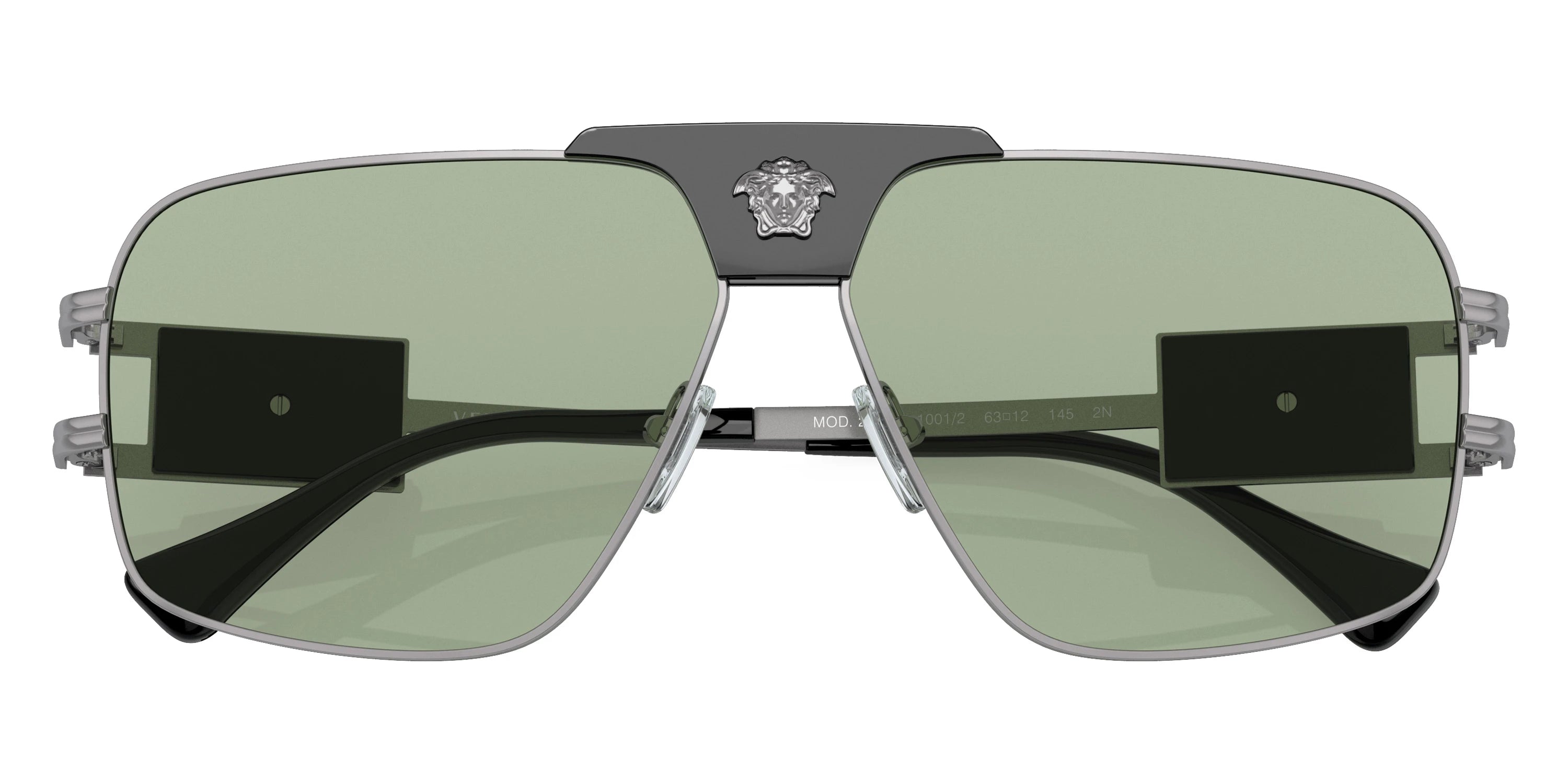 VERSACE VE2251 1001/2 63 - Gunmetal / Green