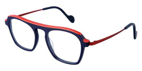 Dark Blue and Solid Vintage Orange Eyebrow/Matte Paprika Orange / 52-20