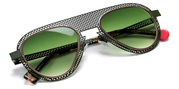 Perforated Satin Khaki/Polished Yellow Gold / 51-22-145