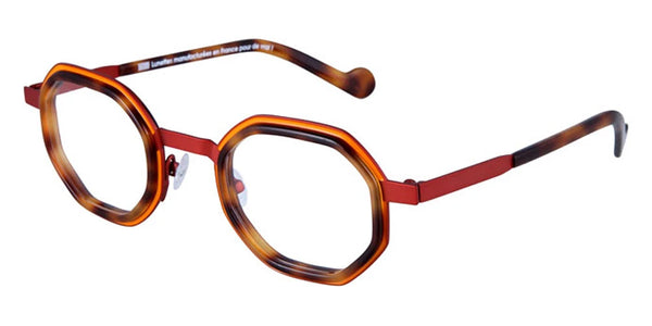 Matte Bright Yellow Cercles Grooves and Tortoiseshell Inserts/Matte Brick Orange / 45-25