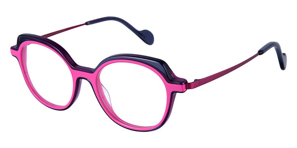 Transparent Pink and Blue/Dark Orchid Pink / 49-17