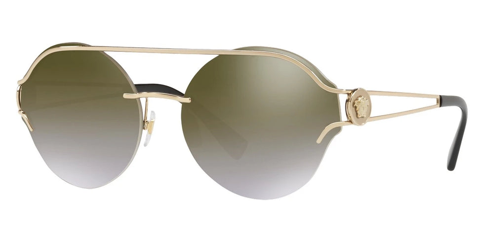 VERSACE VE2184 12526U 61 - Pale Gold / Gradient Brown Mirrored Gold