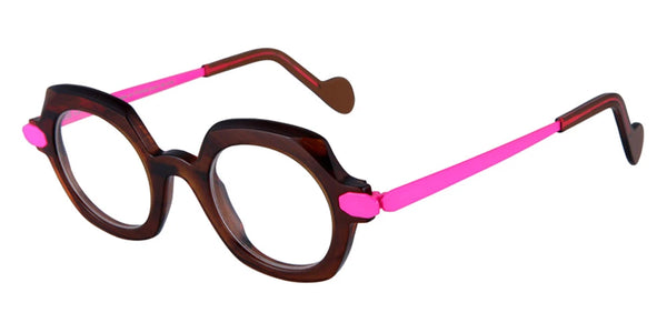 Transparent Brown/Neon Pink / 43-23