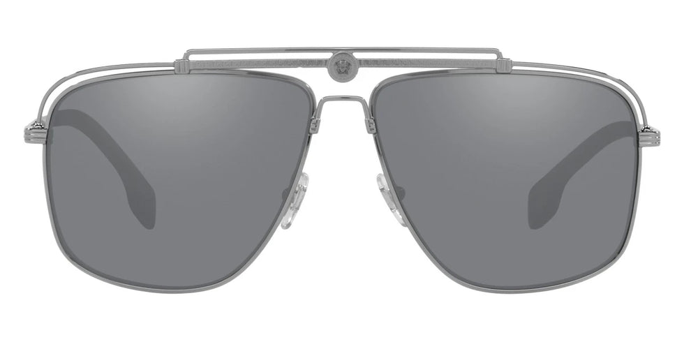 VERSACE VE2242 10016G 61 - Gunmetal / Light Gray Mirrored Black